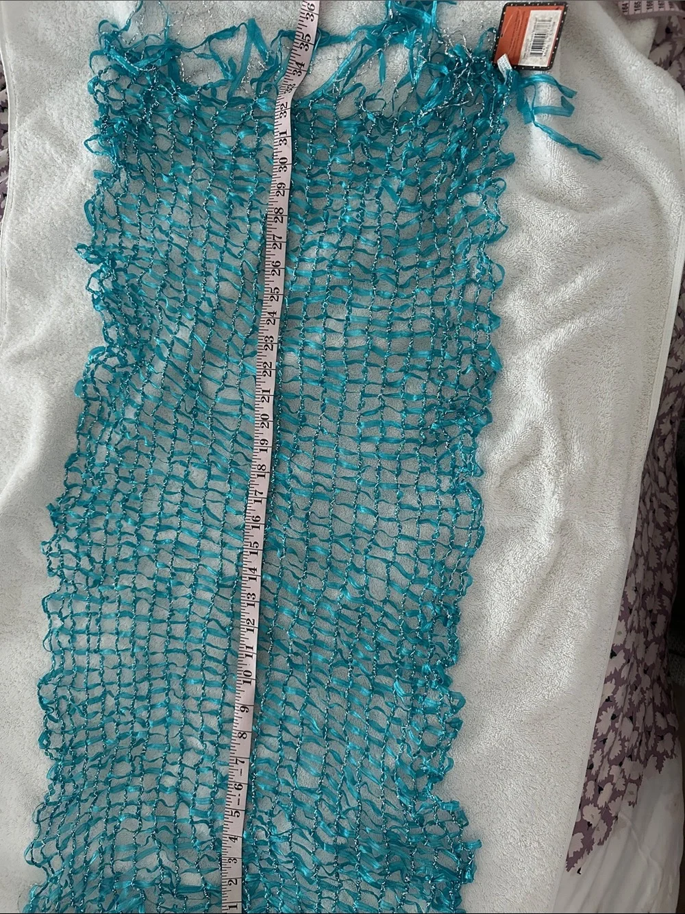 NWT Elegant Blue & Silver Women's Fringe Scarf 🧣